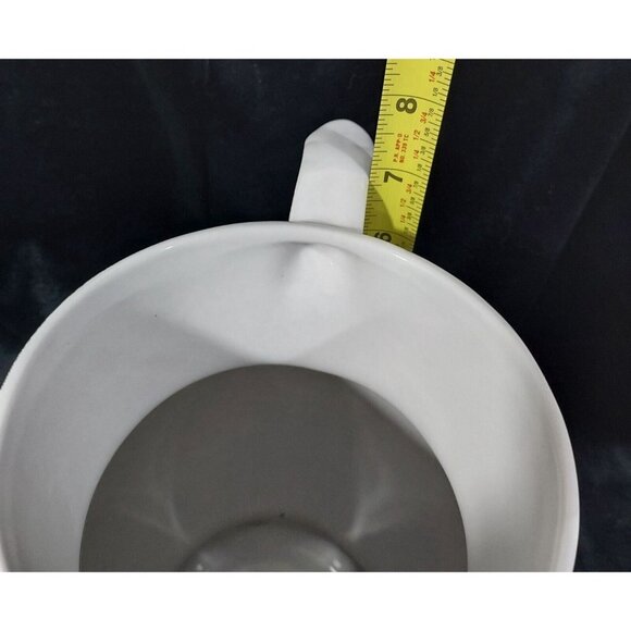 Ironstone Pitcher Made In Brazil Feather Spout Unique Potbelly and Handle - Picture 4 of 9